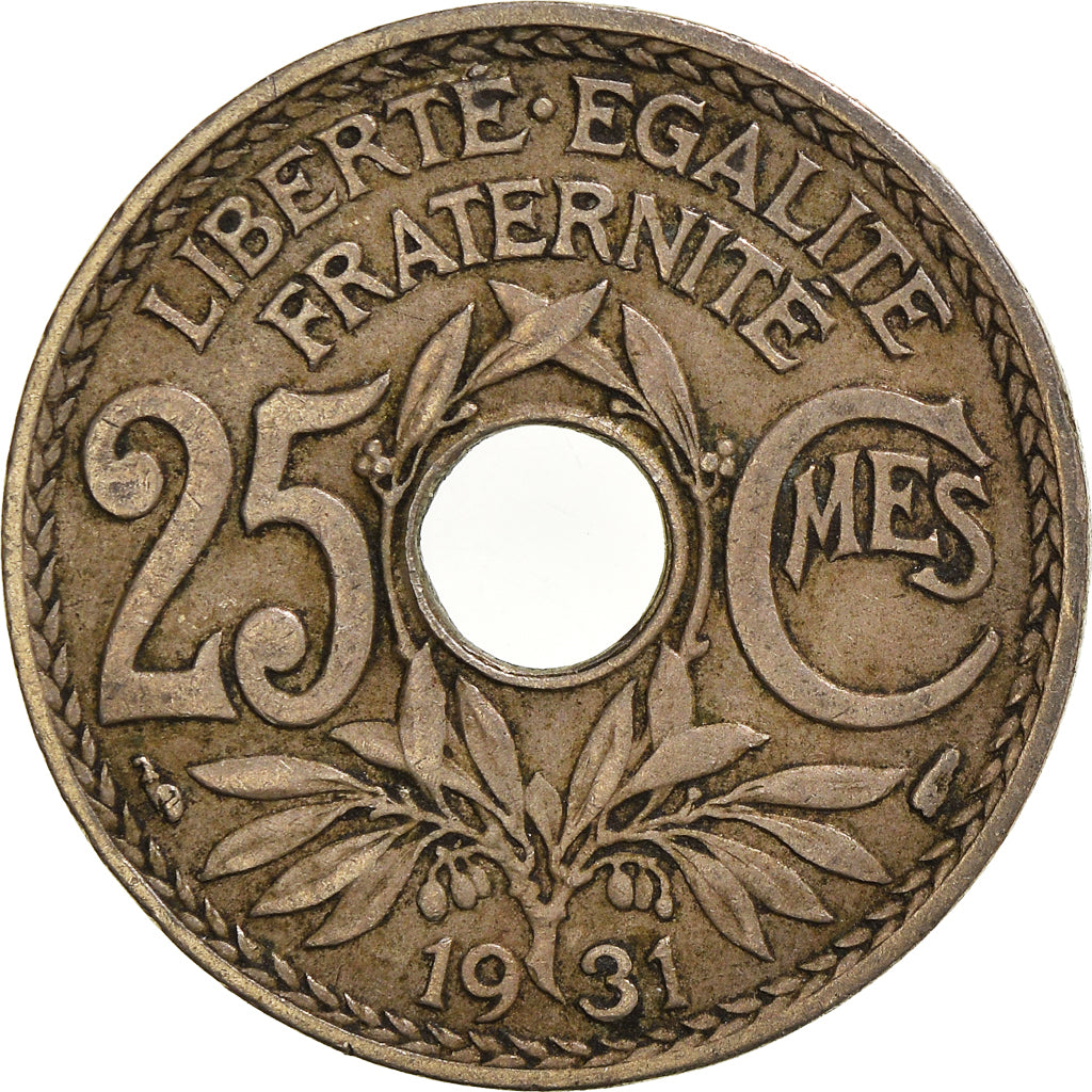 Moeda, França, 25 Centimes, 1931