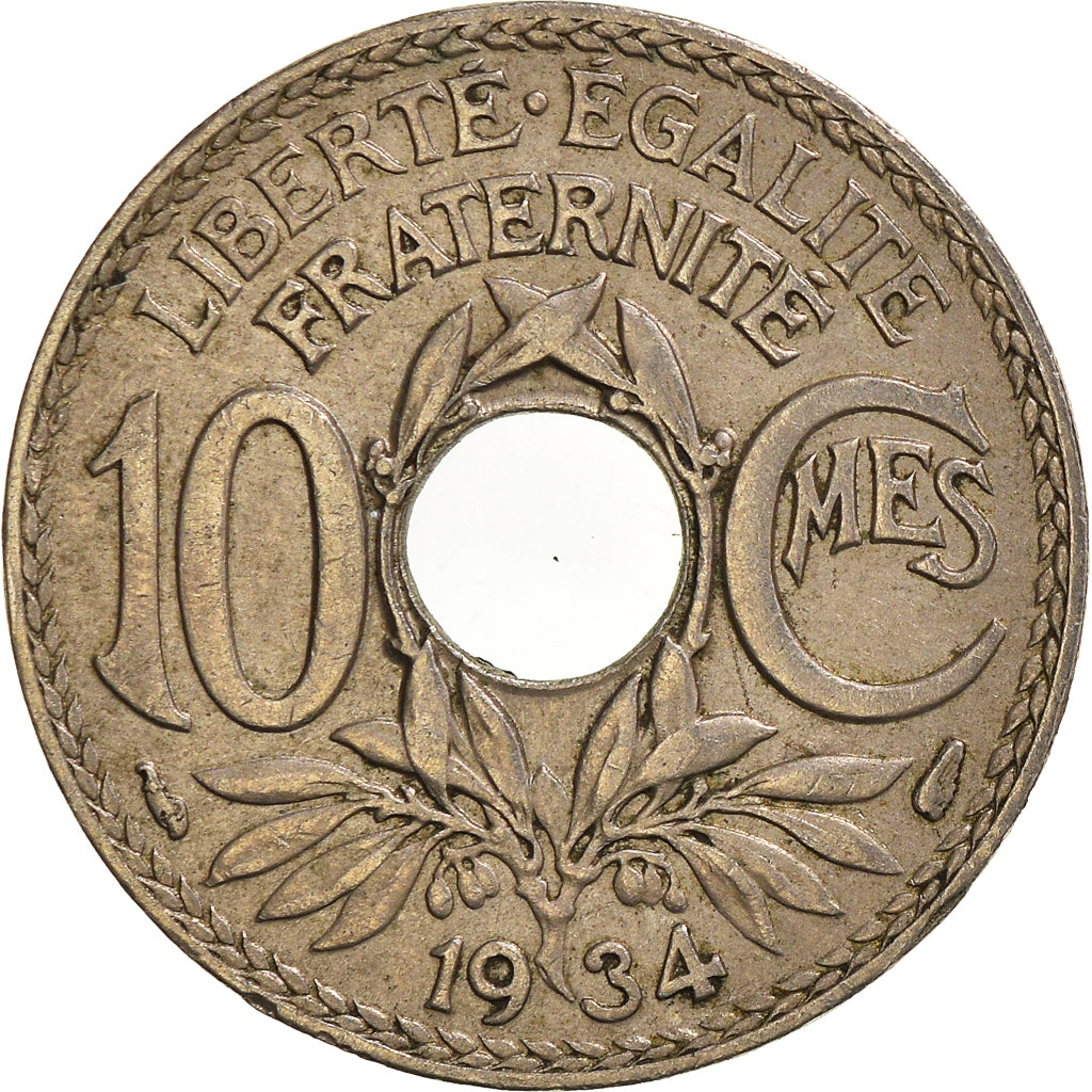 Münze, Frankreich, 10 Centimes, 1934
