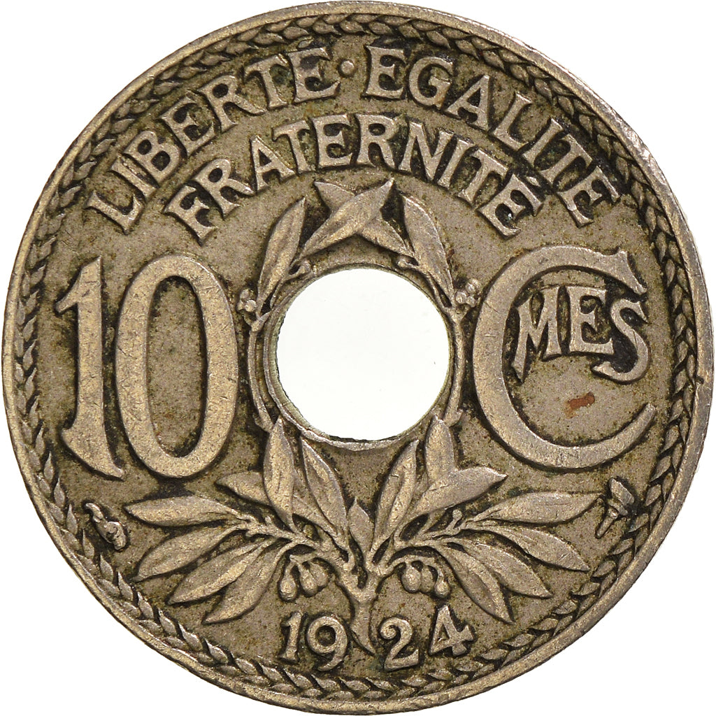 Coin, France, 10 Centimes, 1924
