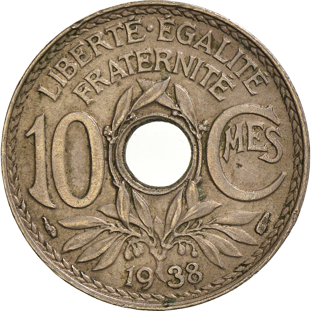 Coin, France, 10 Centimes, 1938