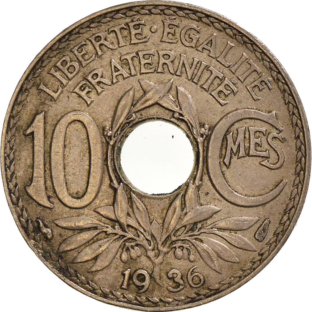 Munten, Frankrijk, 10 Centimes, 1936