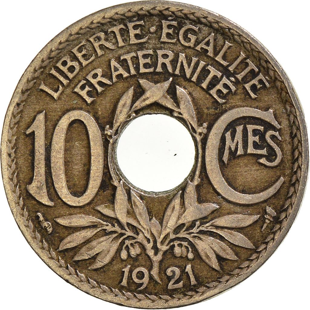 Munten, Frankrijk, 10 Centimes, 1921