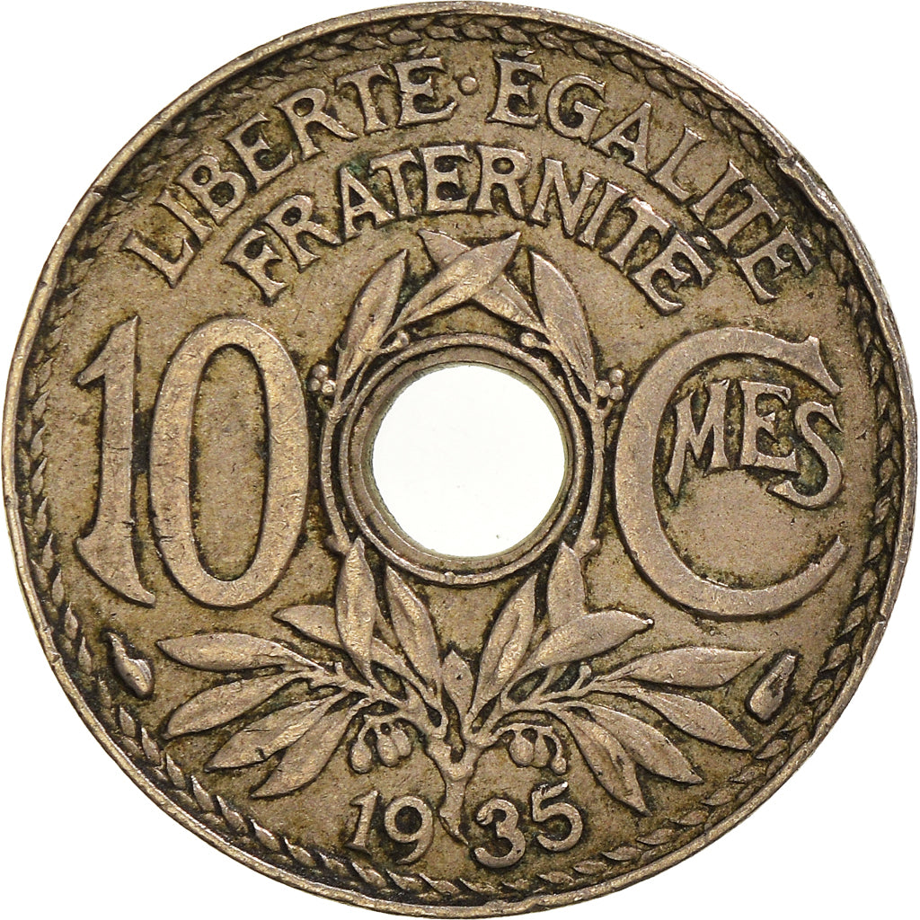 Moeda, França, 10 Centimes, 1935