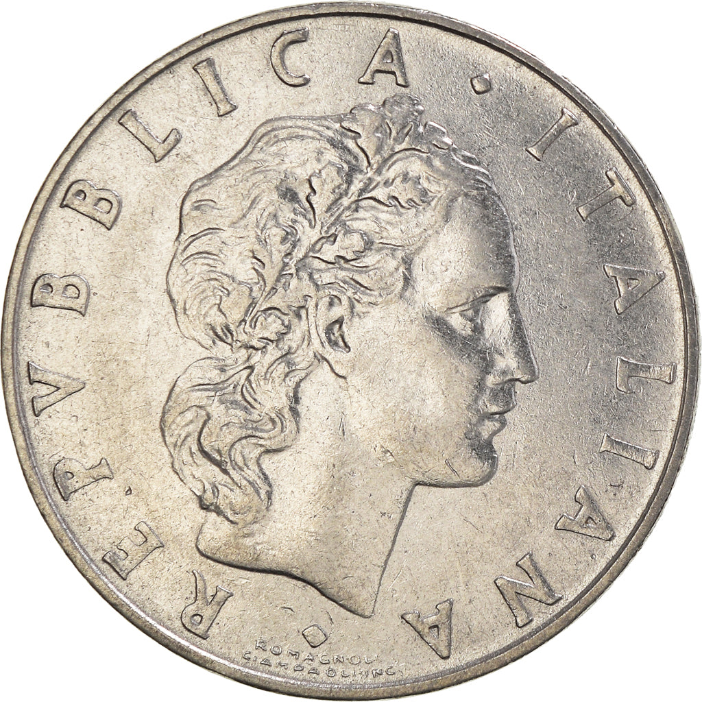 Coin, Italy, 50 Lire, 1955