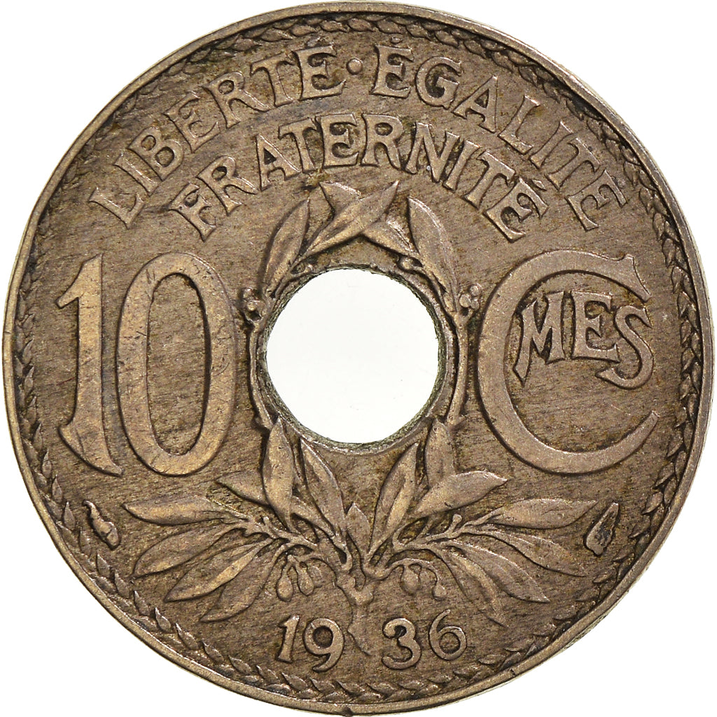 Coin, France, 10 Centimes, 1936