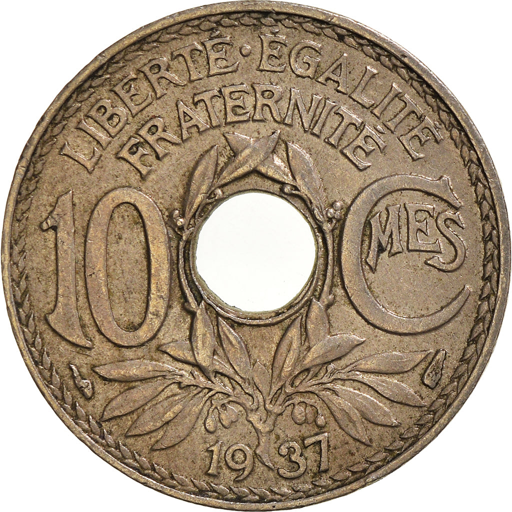 Munten, Frankrijk, 10 Centimes, 1937