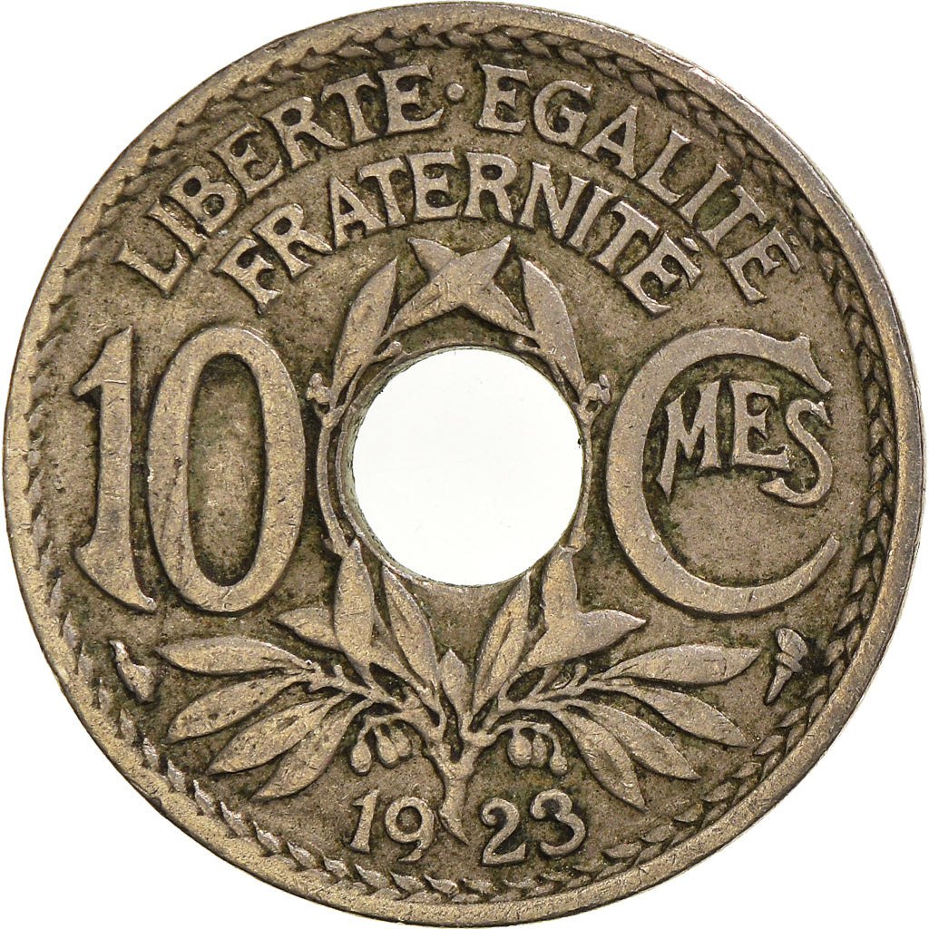 Moeda, França, 10 Centimes, 1923