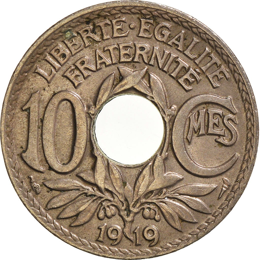 Coin, France, 10 Centimes, 1919