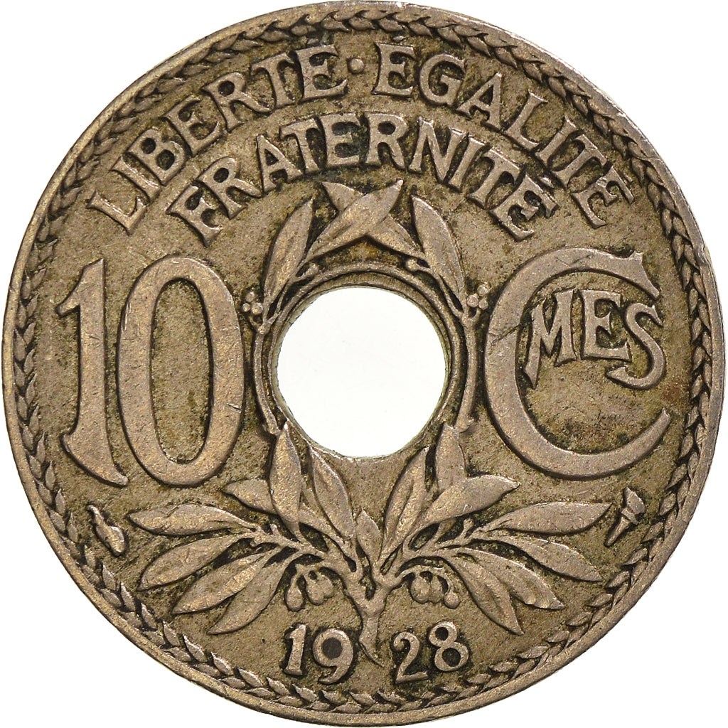 Moneta, Francia, 10 Centimes, 1928