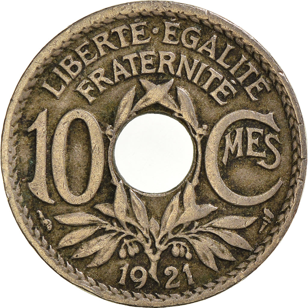 Moneta, Francia, 10 Centimes, 1921