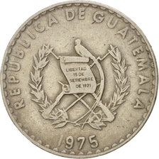 GUATEMALA, 25 Centavos, 1975, KM #272, VF(30-35), Copper-Nickel, 27, 7.73