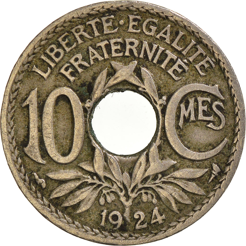 Coin, France, 10 Centimes, 1924