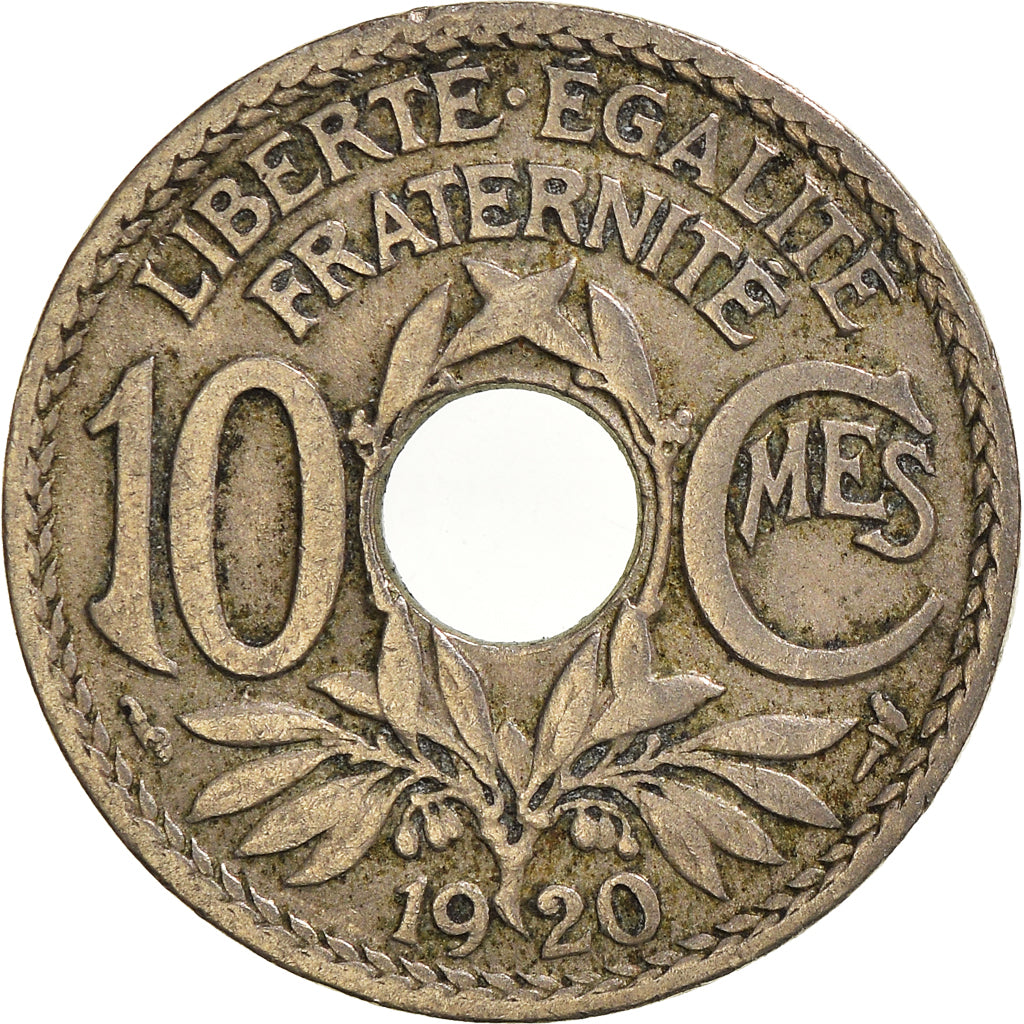 Coin, France, 10 Centimes, 1920