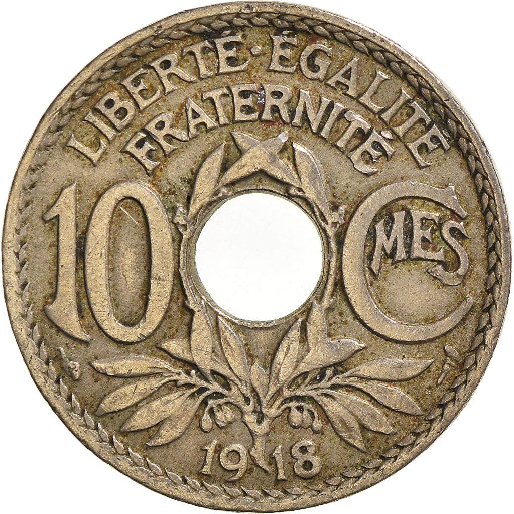 Munten, Frankrijk, 10 Centimes, 1918