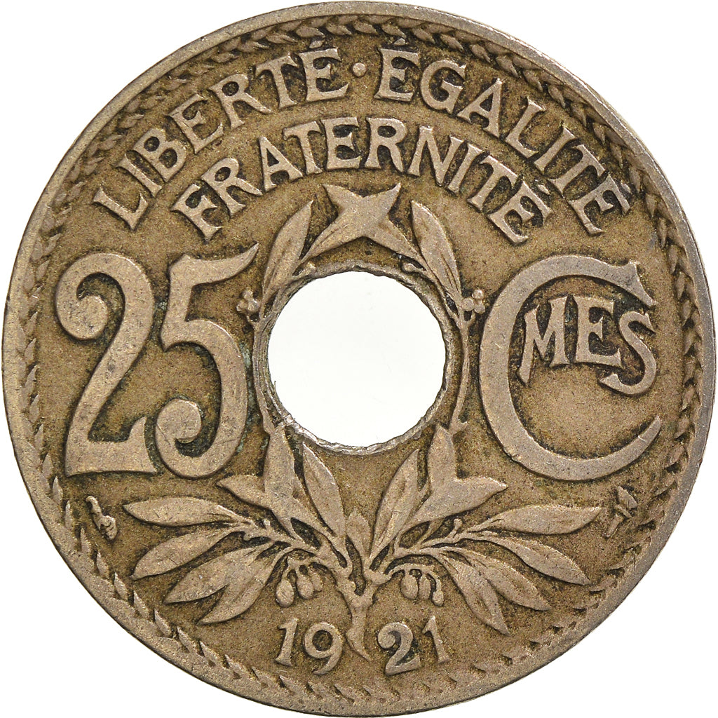 Moneta, Francia, 25 Centimes, 1921