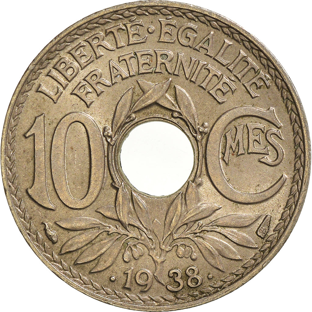 Munten, Frankrijk, 10 Centimes, 1938