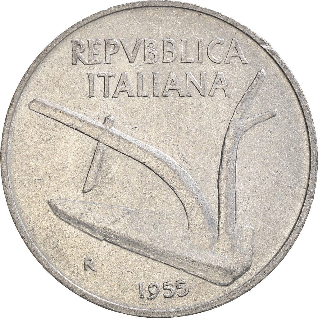 Münze, Italien, 10 Lire, 1955