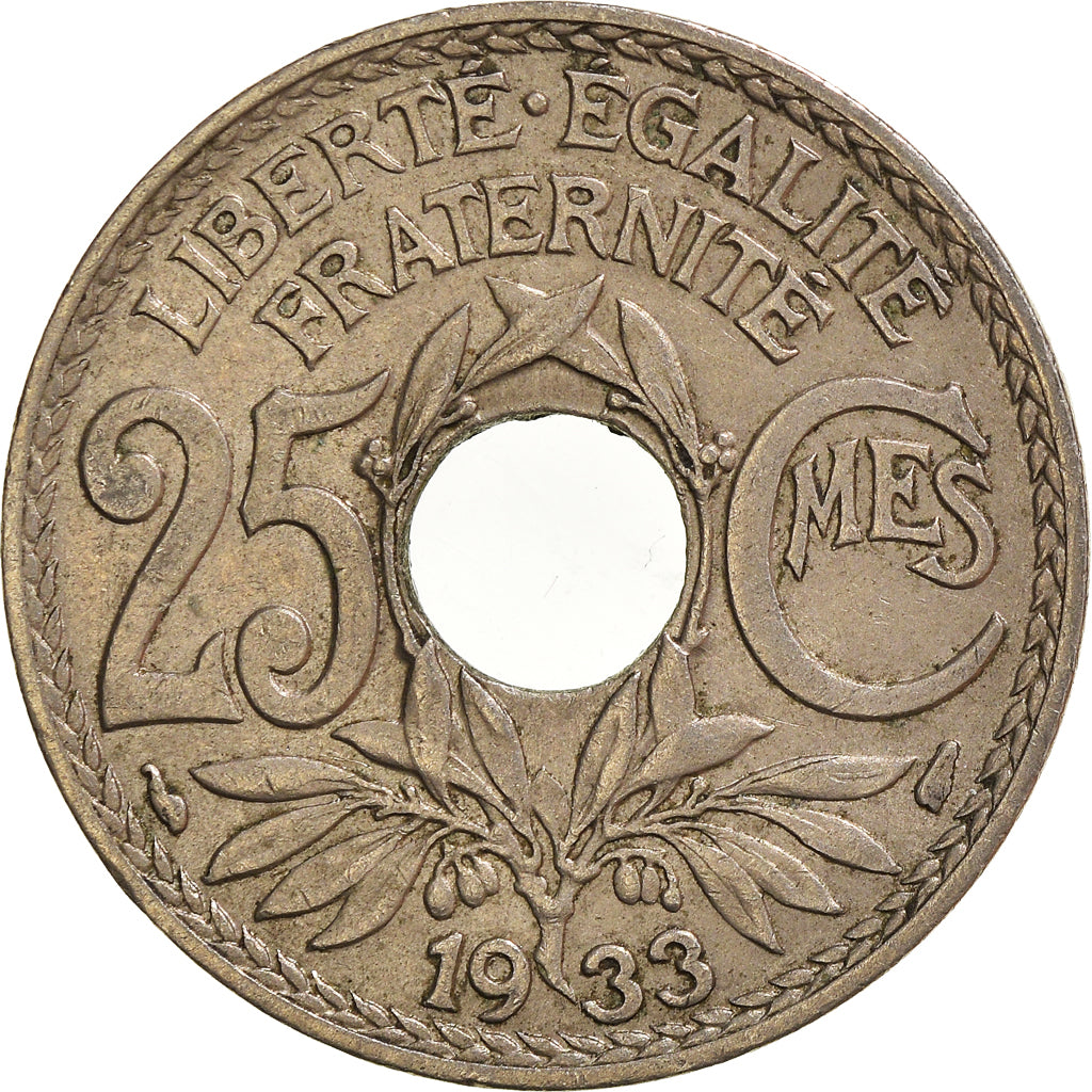 Moneta, Francia, 25 Centimes, 1933