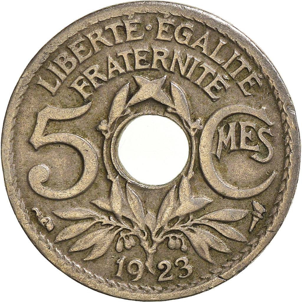 Moneta, Francia, 5 Centimes, 1923