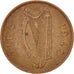 IRELAND REPUBLIC, 1/2 Penny, 1942, KM #10, EF(40-45), Bronze, 25.5, 5.54