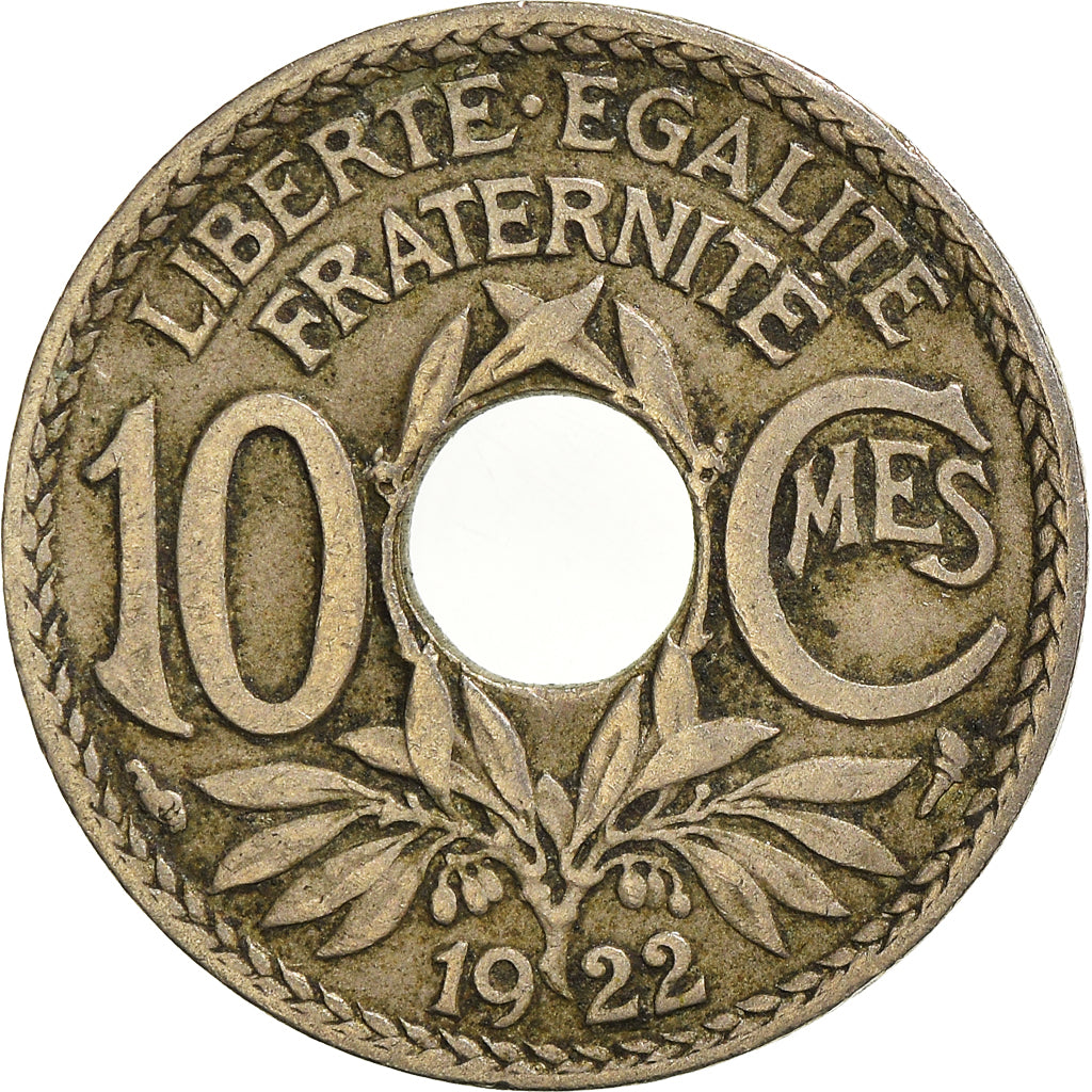 Münze, Frankreich, 10 Centimes, 1922