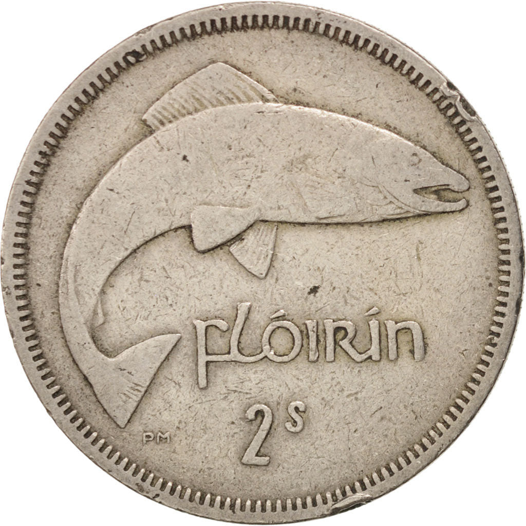 IRELAND REPUBLIC, Florin, 1963, KM #15a, EF(40-45), Copper-Nickel, 28.5, 11.18