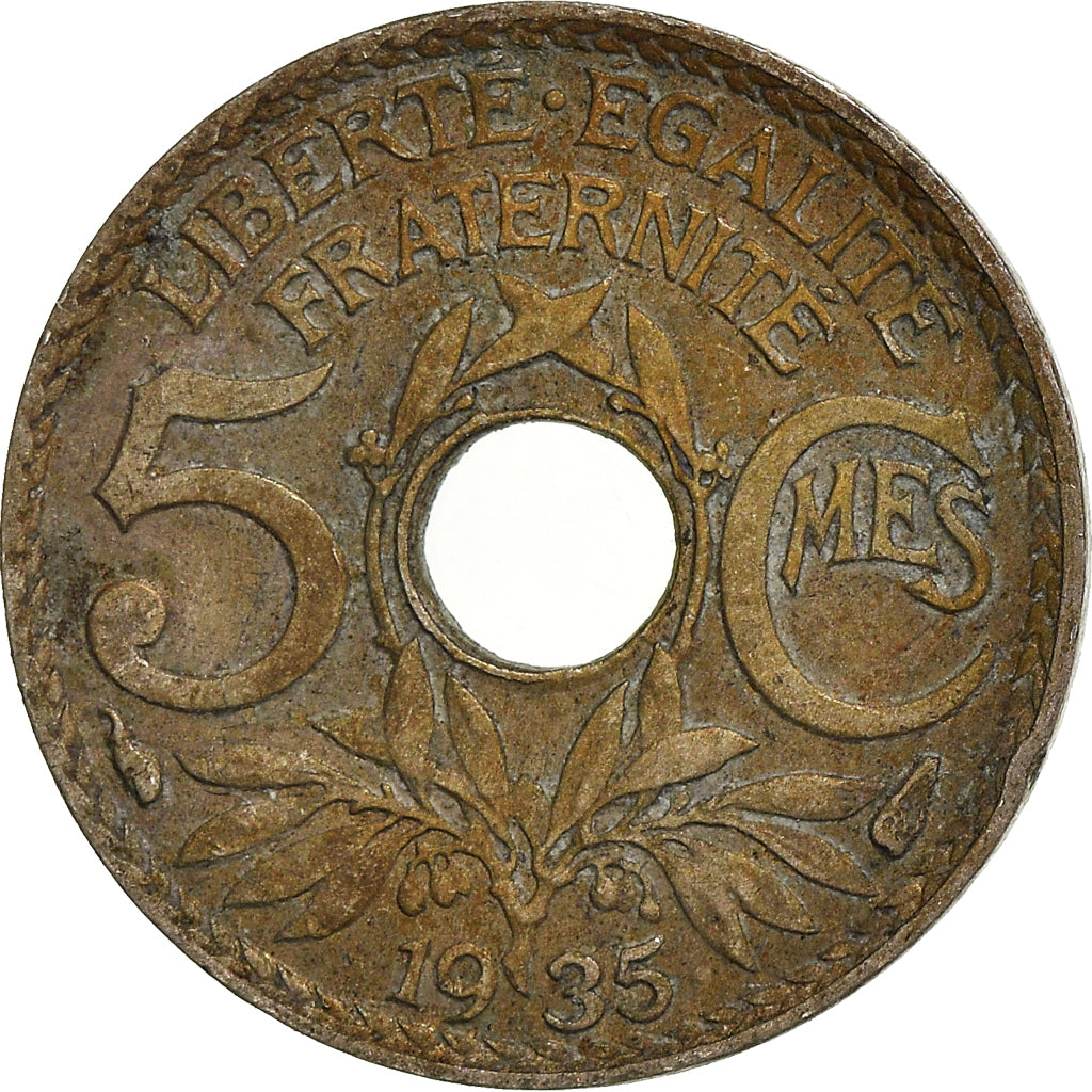 Moneta, Francia, 5 Centimes, 1935