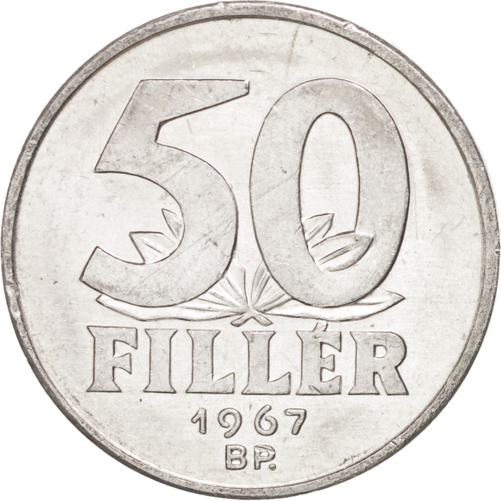 Ungheria, 50 Fillér, 1967, SPL, Alluminio, KM:574