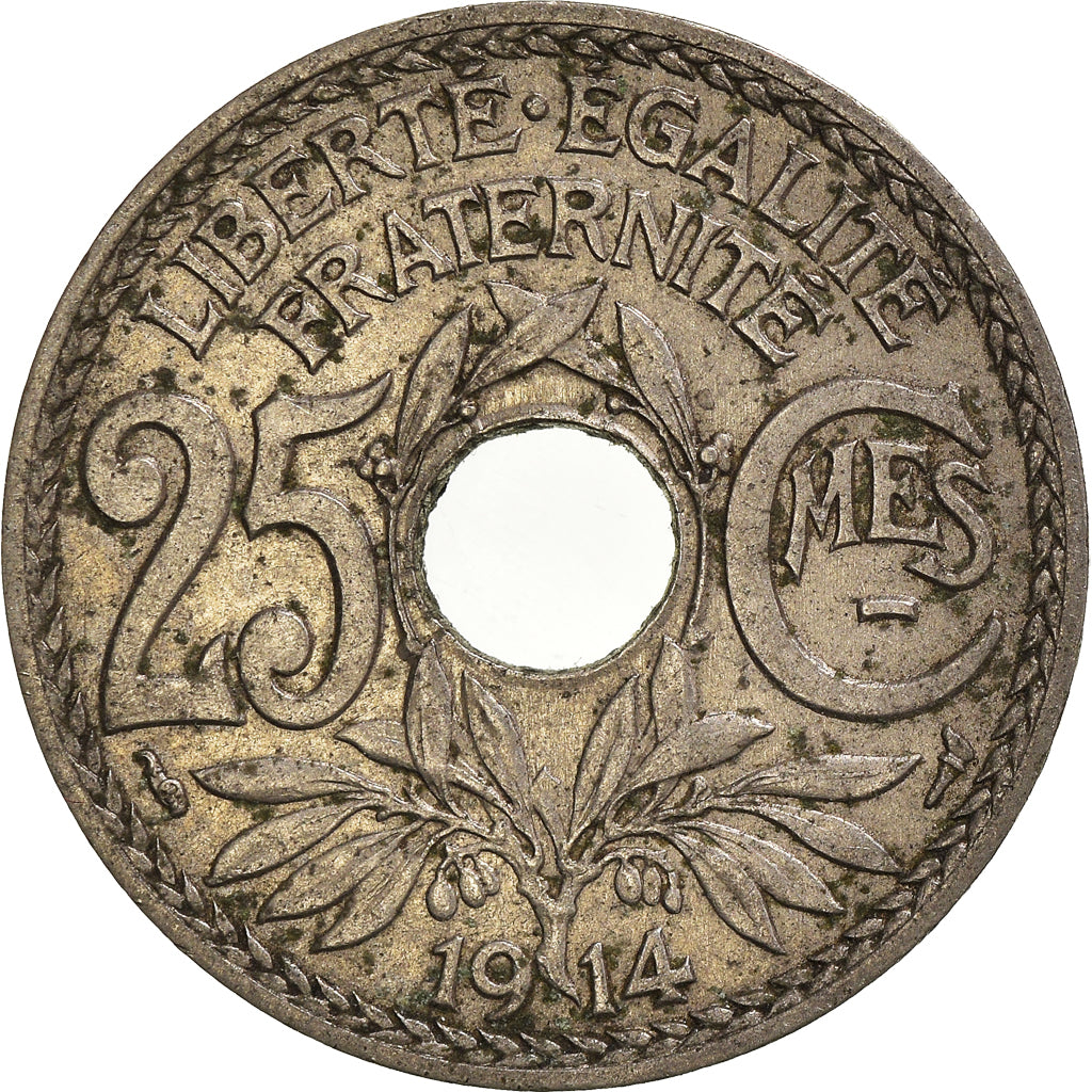 Moneta, Francia, 25 Centimes, 1914