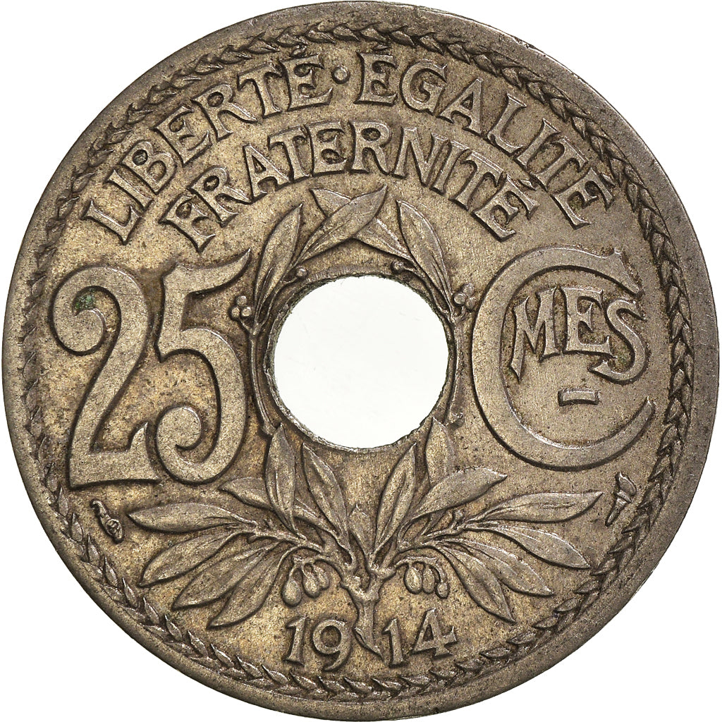 Moneta, Francia, 25 Centimes, 1914