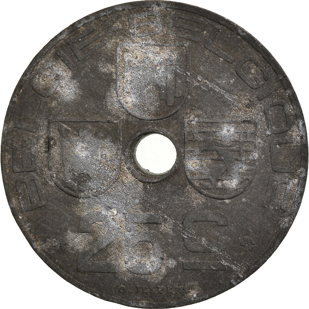Moneta, Belgio, 25 Centimes, 1944