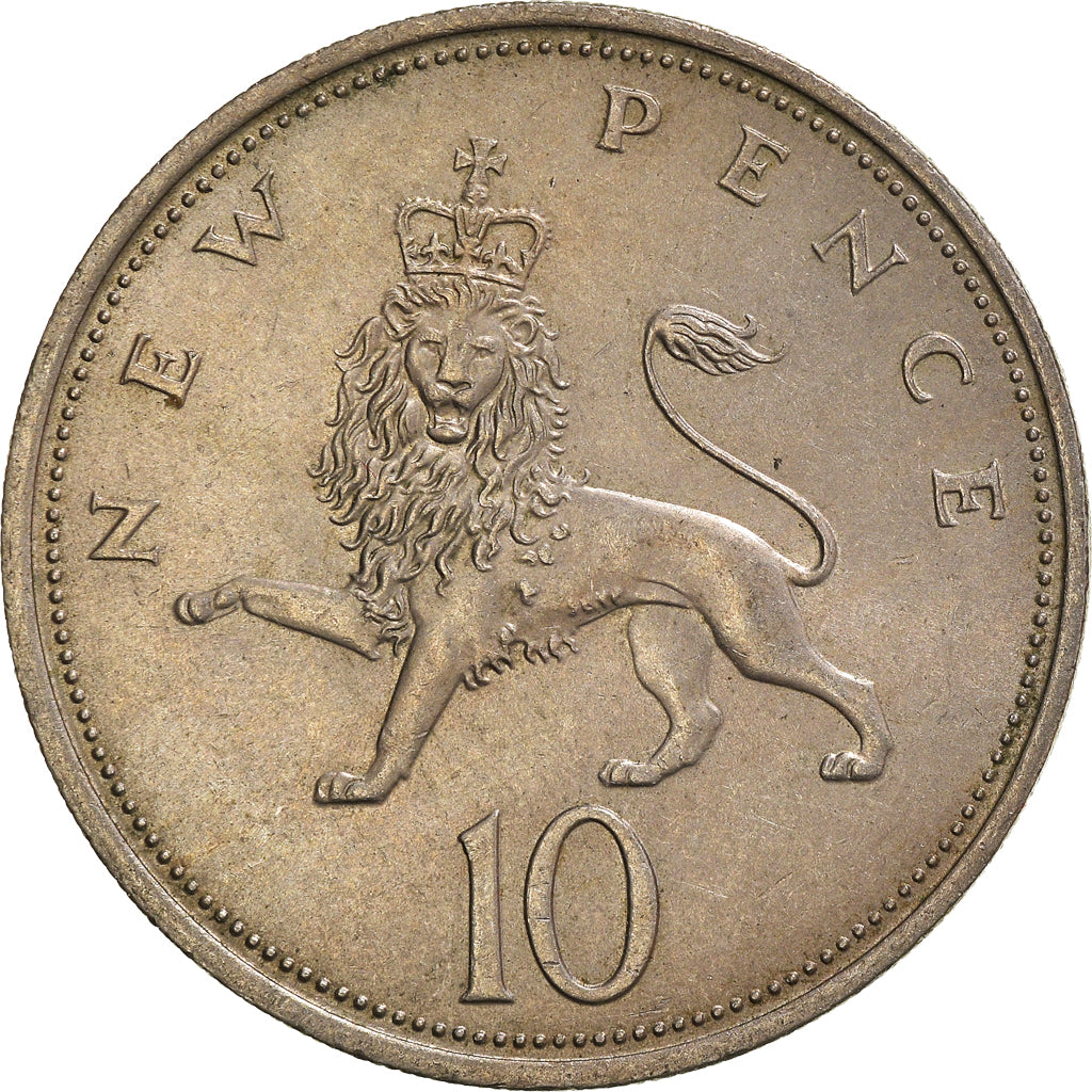 Moneta, Wielka Brytania, 10 New Pence, 1970
