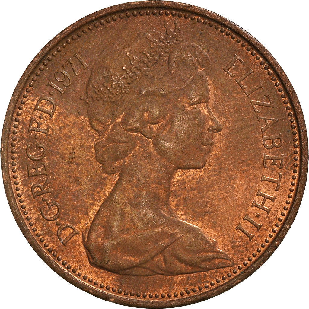 Moneda, Gran Bretaña, 2 New Pence, 1971