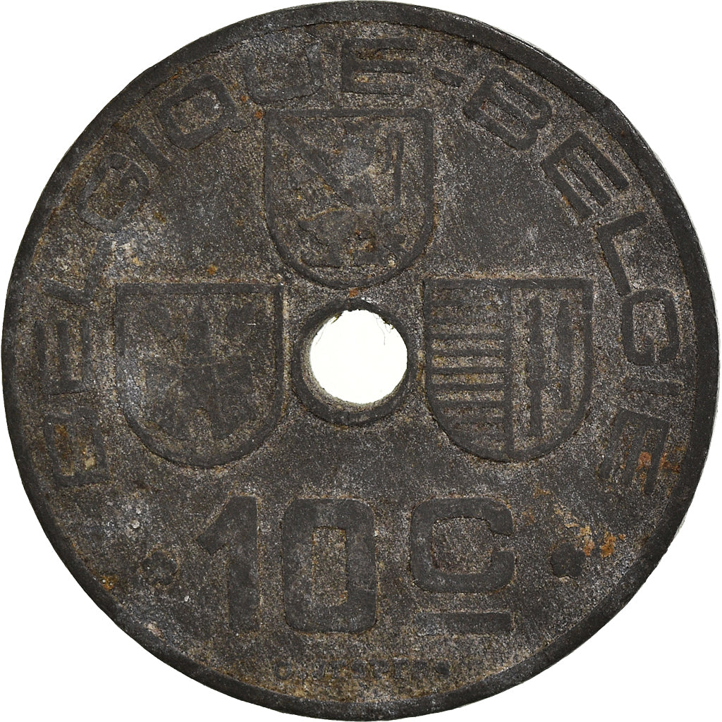 Moeda, Bélgica, 10 Centimes, 1942