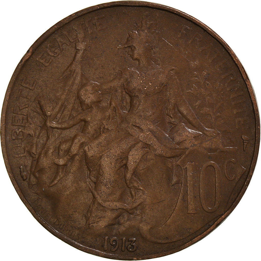 Coin, France, 10 Centimes, 1913