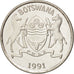 BOTSWANA, 25 Thebe, 1991, KM #6a, MS(63), Nickel Plated Steel, 25, 5.71