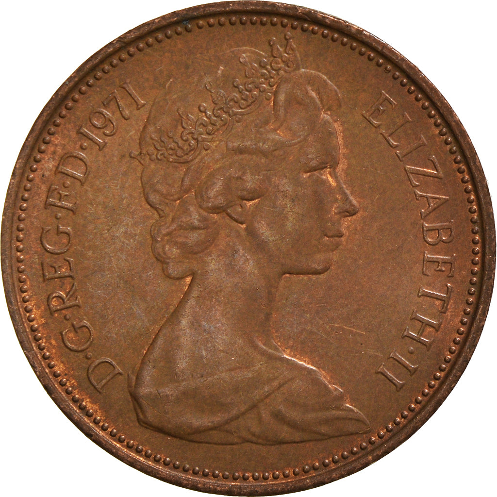 Moneda, Gran Bretaña, 2 New Pence, 1971