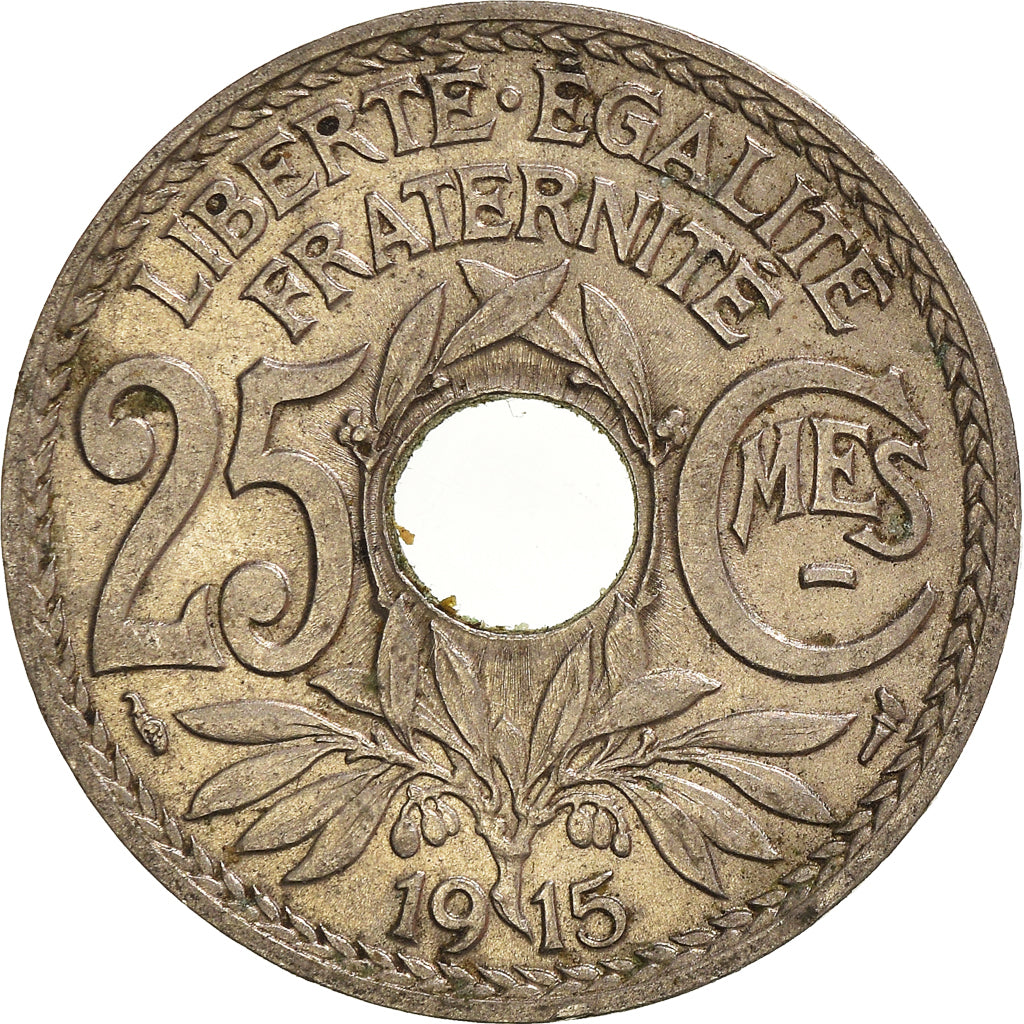 Coin, France, 25 Centimes, 1915
