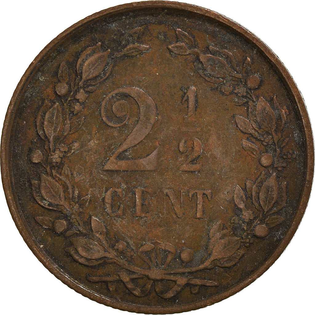Moeda, Países Baixos, 2-1/2 Cent, 1890