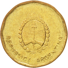 ARGENTINA, 10 Centavos, 1988, KM #98, EF(40-45), Brass, 21.5, 4.42