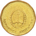 ARGENTINA, 10 Centavos, 1988, KM #98, EF(40-45), Brass, 21.5, 4.42