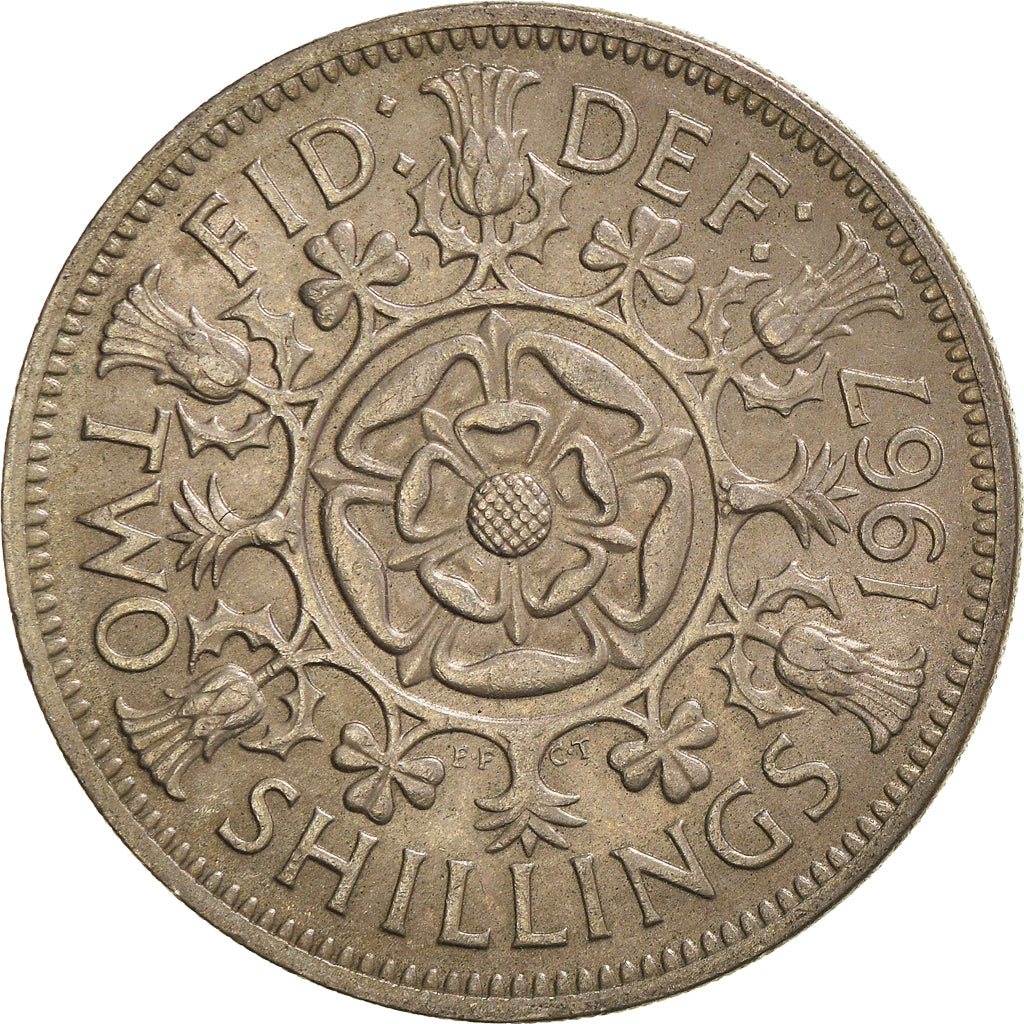 Monnaie, Grande-Bretagne, Florin, Two Shillings, 1967