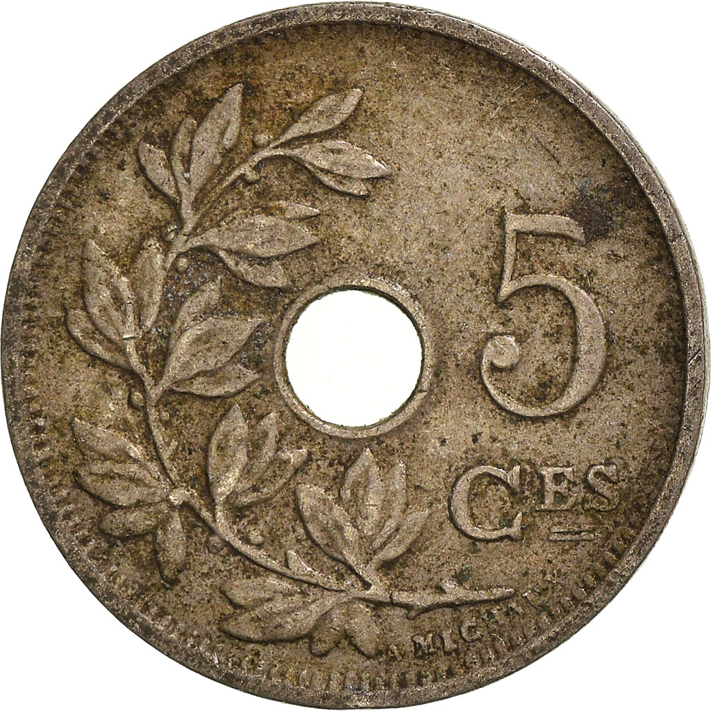Moeda, Bélgica, 5 Centimes, 1928