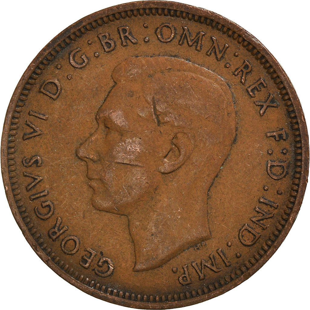 Monnaie, Grande-Bretagne, 1/2 Penny, 1943