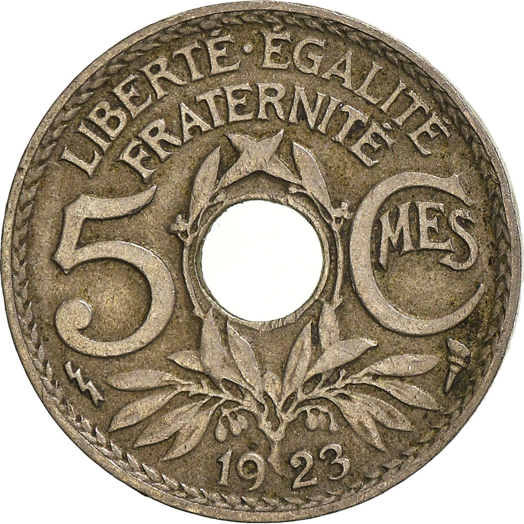 Moneta, Francia, 5 Centimes, 1923