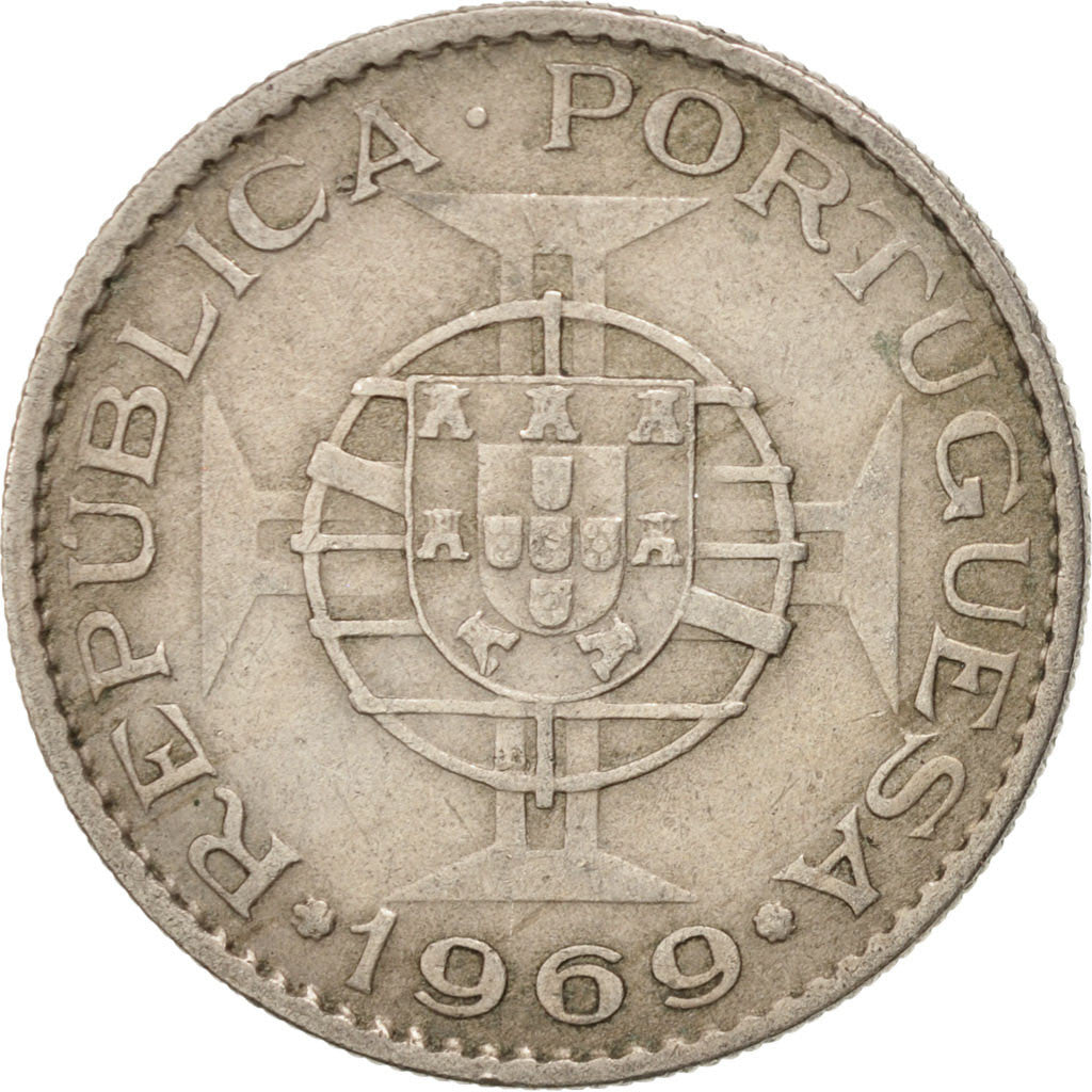Coin, Angola, 10 Escudos, 1969, EF(40-45), Copper-nickel, KM:79