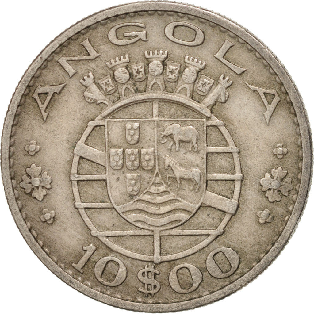Coin, Angola, 10 Escudos, 1969, EF(40-45), Copper-nickel, KM:79
