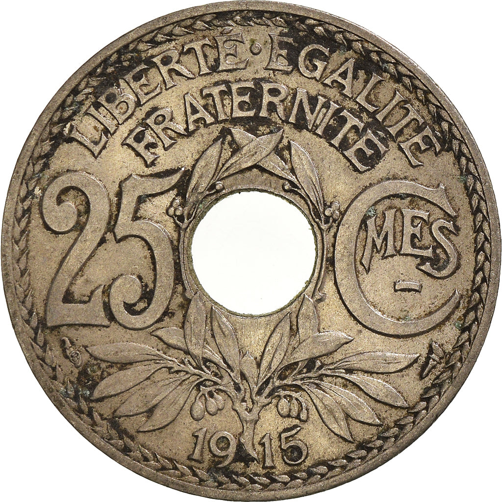 Moneta, Francia, 25 Centimes, 1915