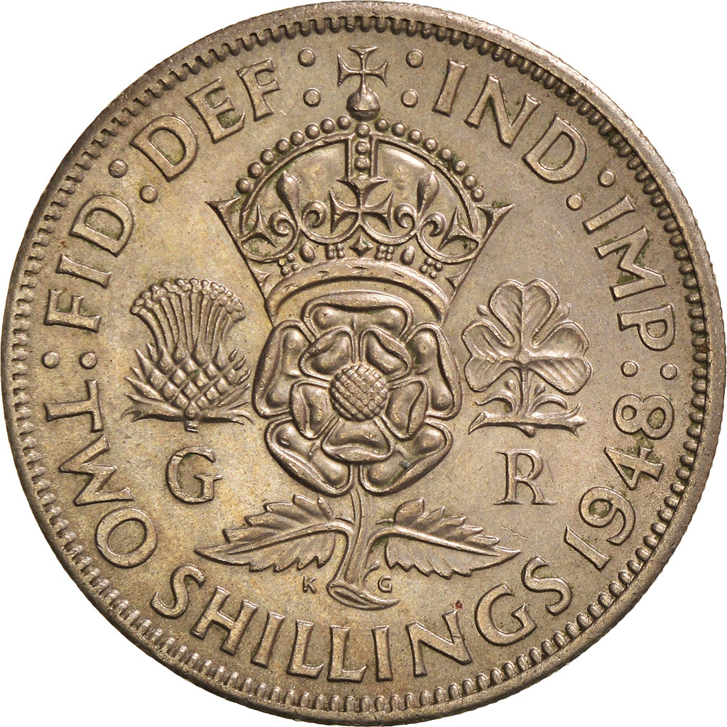 Moneta, Wielka Brytania, Florin, Two Shillings, 1948