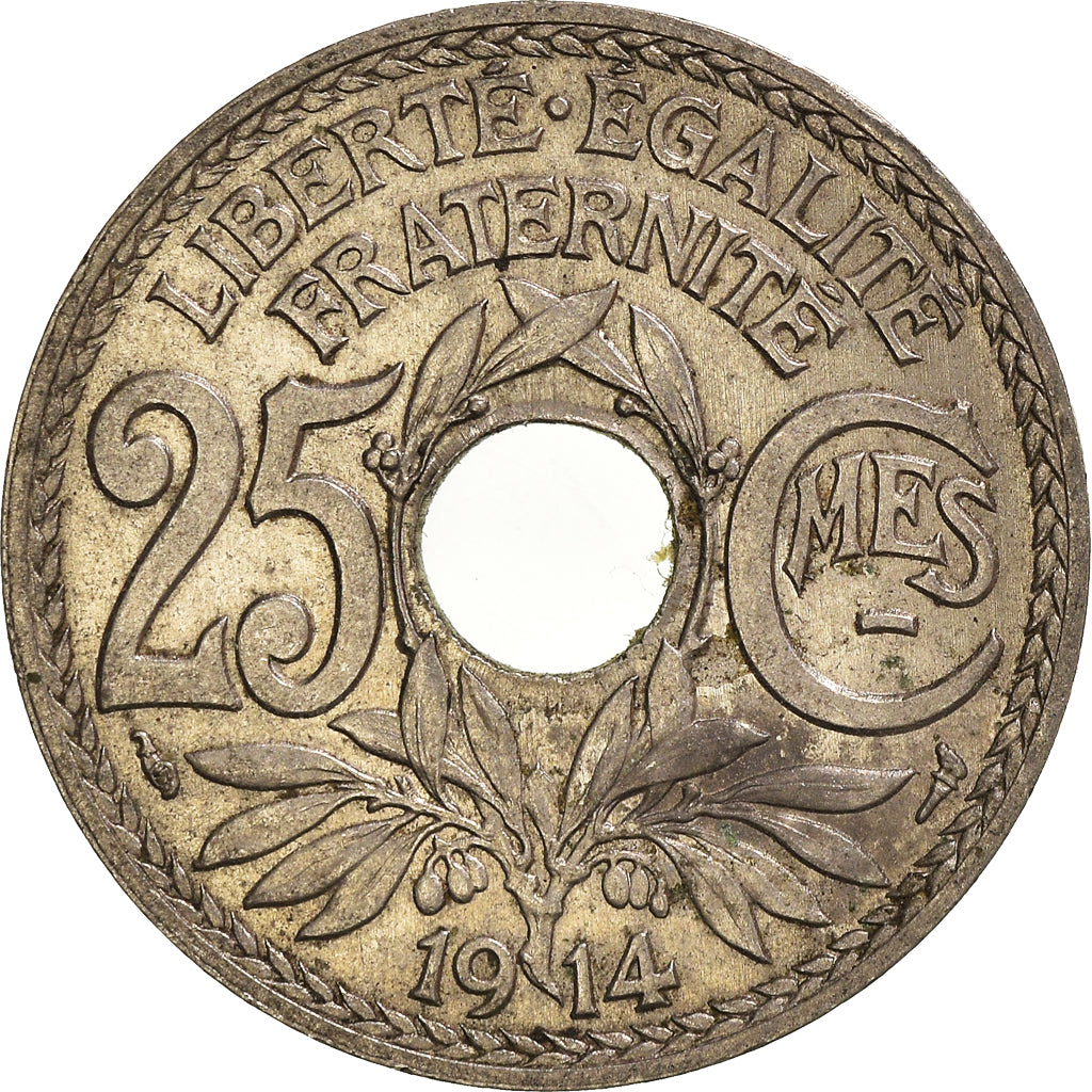 Moneta, Francia, 25 Centimes, 1914